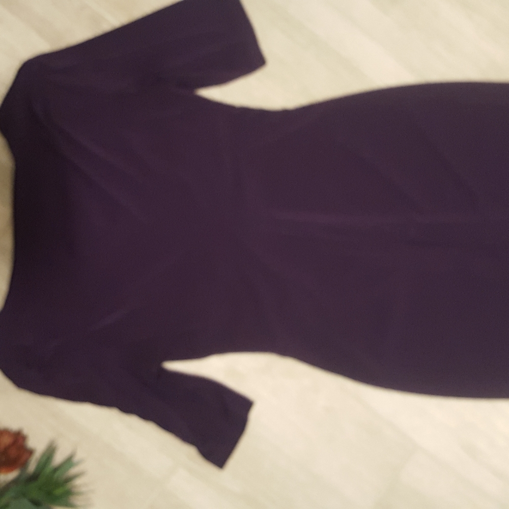 Plum, mid sleeve dress